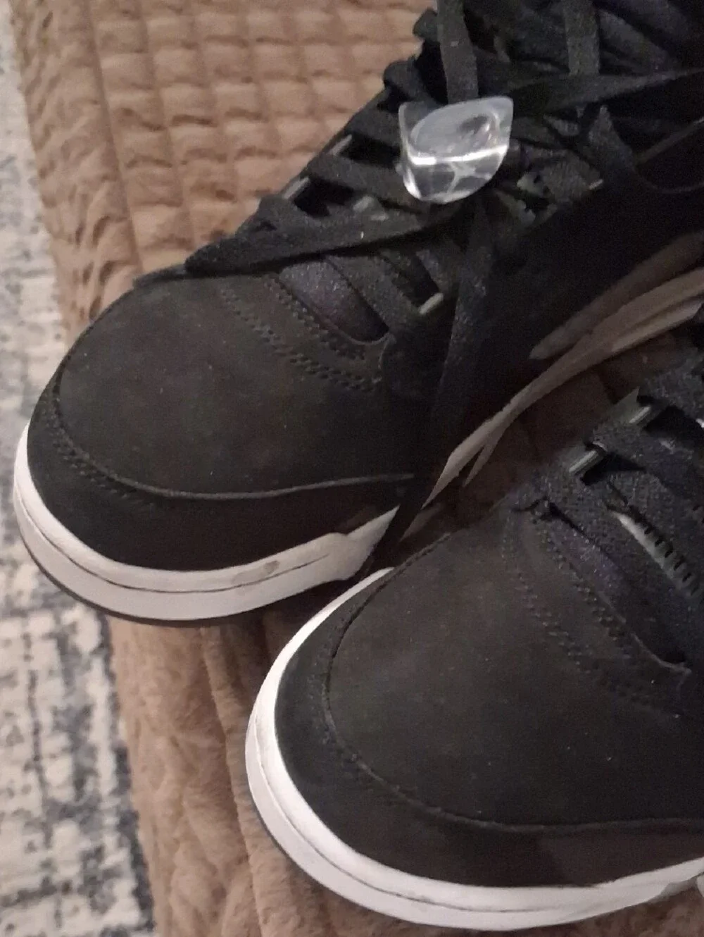 Jordan Men’s Black and White High-Top Athletic Sneakers
